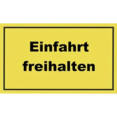 Afbeelding van Metafranc Informatiebord &quot;Einfahrt freihalten &quot; 300 x 200 mm/Bewegwijzering/Infobord/Verbodsbord/Houverbod/Parkeerverbod/Identificatie van de grond/Bedrijfsaanduiding / 500240