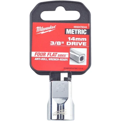 Afbeelding van Milwaukee Accessoires 3/8 Ratel Dop , Metrisch standaard 14MM 4932478344