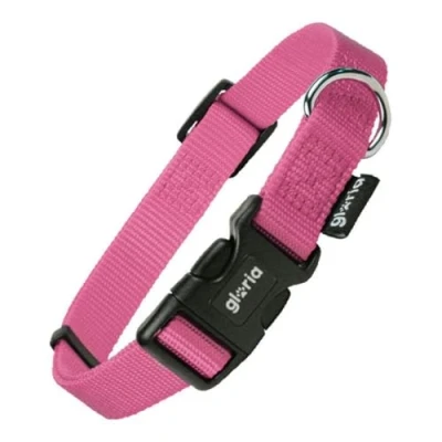 Afbeelding van Dog collar Gloria Smooth Pink Size S (27 37 cm)