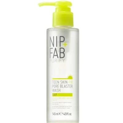 Afbeelding van NIP+FAB Teen Skin Fix Pore Blaster Day Wash, Micellaire reinigingsgel met niacinamide en wasabi extract voor de problematische huid van tieners