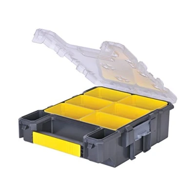 Afbeelding van Stanley FatMax FMST1 72378 Gereedschapsorganizer/opbergdoos (26 x 34 12 cm, smal, 6 uitneembare boxen, polycarbonaat deksel, IP53 afdichting, draaggreep)