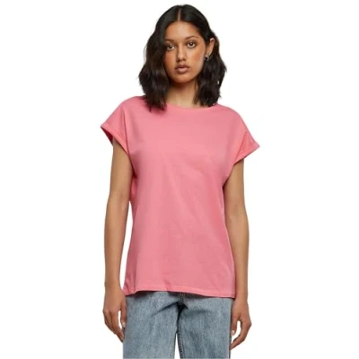 Afbeelding van Urban Classics Curvy Ladies Extended Shoulder TEE Tshirt basic, Dames, Maat: 5XL, Pinkgrapefruit