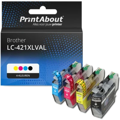 Afbeelding van Huismerk Brother LC 421XLVAL Inktcartridge 4 kleuren Voordeelbundel Hoge capaciteit
