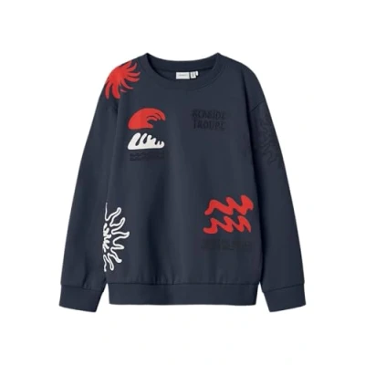 Afbeelding van NAME IT Jongens Nkmfesab Ls Nreg Sweat Unb, navy blazer, 116