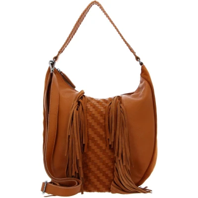 Afbeelding van FREDsBRUDER Leren Schoudertas Frizzle Collection Hobo Dark Honey Bruine