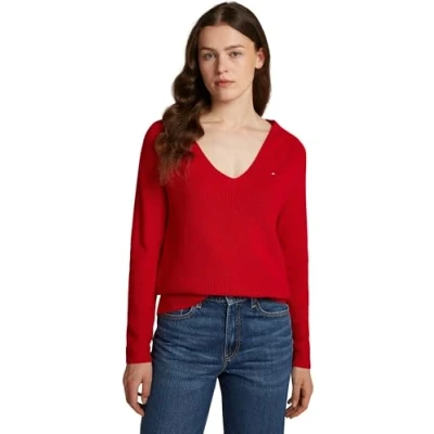 Afbeelding van Tommy Hilfiger Trui, Dames, Maat: Small, Primary red