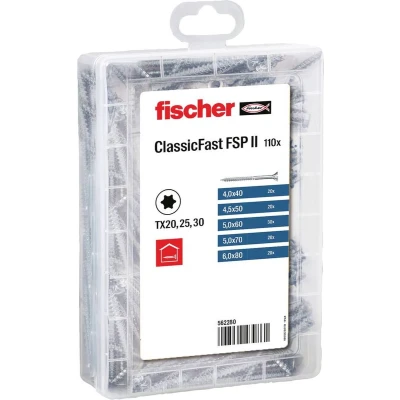 Afbeelding van Fischer ClassicFast SK TG TX 4,0 6,0 562280 Houtschroeven 110 stuk(s)