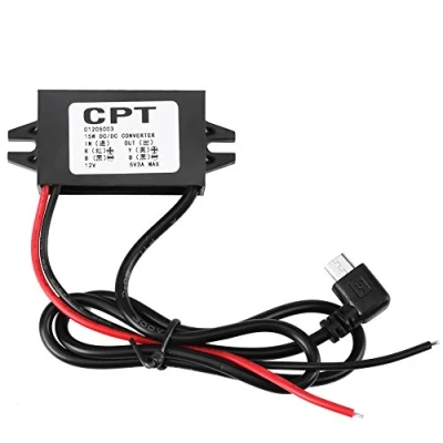 Afbeelding van Spanningsomzetter, DC omzetter Step down module 12V Naar 5V 3A Micro USB converter Spanningsregelaar voor Auto smartphone Radio LED display