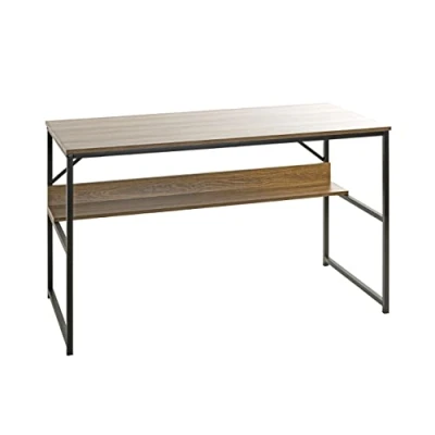 Afbeelding van HAKU Möbel Schrijftafel, metaal, zwart eikenhout, B 120 x D 60 H 74 cm