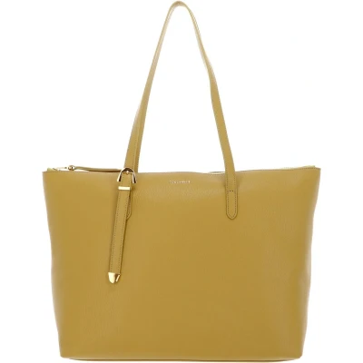 Afbeelding van Coccinelle Leren Schoudertas Gleen Handbag Citronella Mosterdgeel