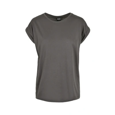 Afbeelding van Urban Classics Extended Shoulder Tshirt basic, Dames, Maat: 4XL, Darkshadow