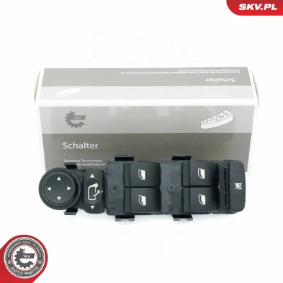 Afbeelding van ESEN SKV 37SKV492 Schakelaar, raamopener Aan de bestuurderszijde CITROЁN: C8 II 2.2, 3.0 V6, 2.0 HDi, 2.2 16V, HDi 135, 165