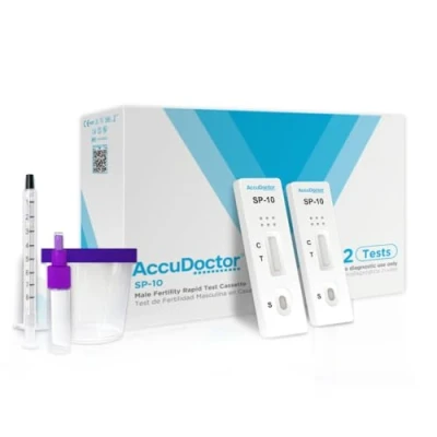 Afbeelding van 2x Accudoctor Spermatest Mannen Sneltest Spermakwaliteit Vruchtbaarheidstest Thuisgebruik Kinderwens Zelftest Sperma Analyse Test CE gecertificeerd