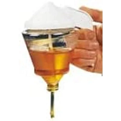 Afbeelding van Fackelmann Honingdispenser, honingpot, siroophouder voor het serveren van honing en siroop (kleur: wit), hoeveelheid: 1 stuk