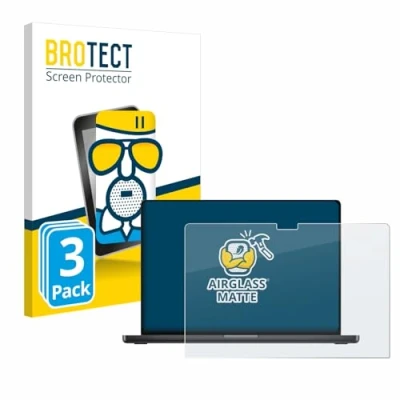 Afbeelding van BROTECT Screenprotector voor Apple MacBook Pro 16&quot; 2024 M4 Folie Beschermfolie Beschermglas matte (3 Stuks)