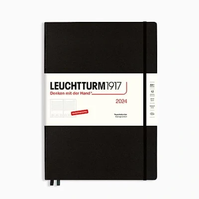 Afbeelding van LEUCHTTURM1917 367584 Dagkalender Master (A4+) 2024, zwart, Duits, 12 maanden