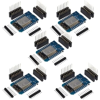 Afbeelding van AZDelivery 5 x D1 Mini NodeMcu met ESP8266 12F USB C aansluiting WLAN module CH340G Lua compatibel Arduino inclusief e book
