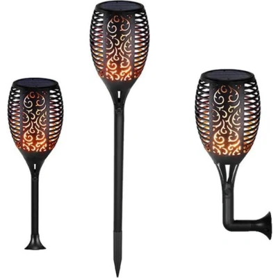 Afbeelding van Solar Vlam Fakkel 96 Led 78cm 2200mAh accu schemersensor zonne energie