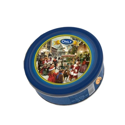 Afbeelding van Boter koekjes in kerstmis koekblik mix 454g doos 12 stuks