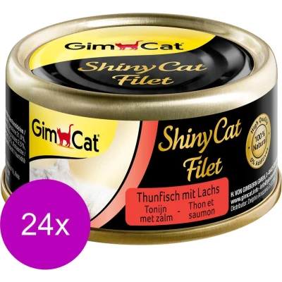 Afbeelding van 24x GimCat ShinyCat Filet Tonijn &amp; Zalm 70 gr