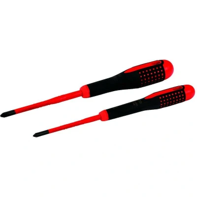 Afbeelding van Bahco Schroevendraaierset ERGO™ geïsoleerd VDE driecomponentengreep smal blad Phillips 2 delig BE 9891SL