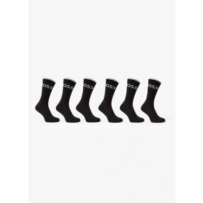 Afbeelding van BOSS 6 PACK Sokken, Heren, Maat: 39 42, Black