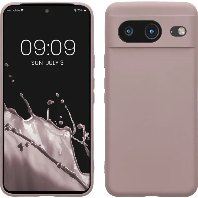Afbeelding van kwmobile telefoonhoesje geschikt voor Google Pixel 8 Hoesje smartphone Precisie camera uitsnede TPU back cover in licht oudroze