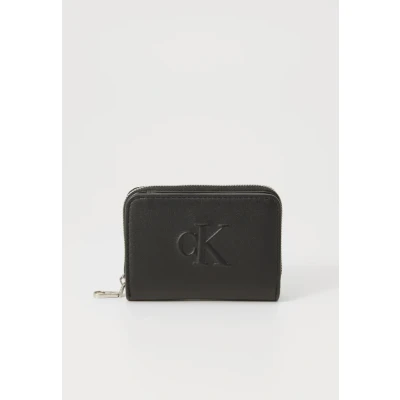 Afbeelding van Calvin Klein Jeans Sculpted FLAP ZIP Around Portemonnee, Dames, Maat: One Size, Black
