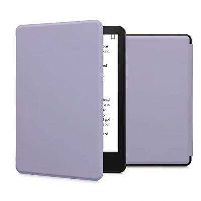 Afbeelding van kwmobile Hoesje compatibel met Amazon Kindle Paperwhite (11 Gen 2021) PU Nubuck lederen beschermende e Reader Flip Case Cover Lavendel