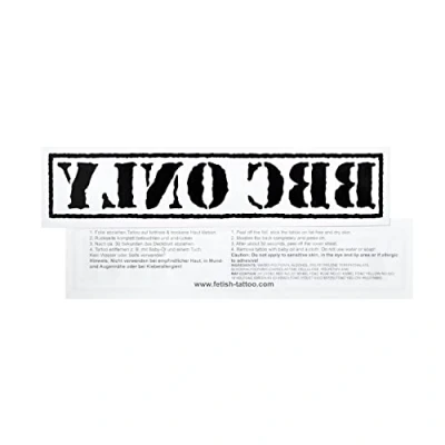 Afbeelding van 10 x BBC Only stempel Tattoo belettering in zwart Kinky Fetish Tijdelijke (10)