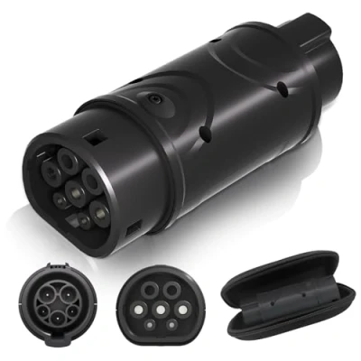 Afbeelding van EVPEIWE Type 1 naar 2 EV adapter, Oplaadkabeladapter 32A (SAE J1772) Mannelijk (IEC62196) Vrouwelijk, Oplader voor Elektrische Voertuigen, Auto