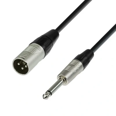 Afbeelding van Adam Hall 4 Star Series Rean Mono microfoonkabel, XLR mannelijk naar 6,3 mm jack, 3 m