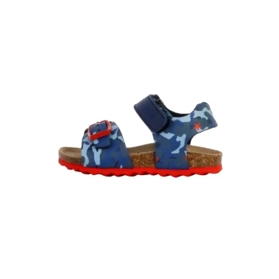 Afbeelding van Geox B Chalki Boy sandalen, babysandalen voor kinderen, Marineblauw, rood, 21 EU