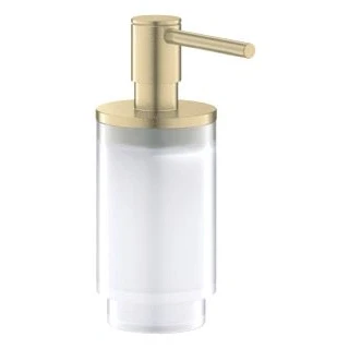 Afbeelding van Grohe selection zeepdispenser 120ml vulhoeveelheid glas metaal cool sunrise geborsteld past in houder 41 027 41028gn0