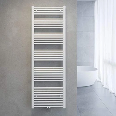 Afbeelding van SONNI Badkamerradiator radiator badkamer middenaansluiting handdoekwarmer handdoekdroger wit recht 60 x 180 cm