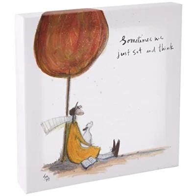 Afbeelding van Sam Toft (Soms we Just Sit and Think 30 x 30cm Canvas voor Woonkamer