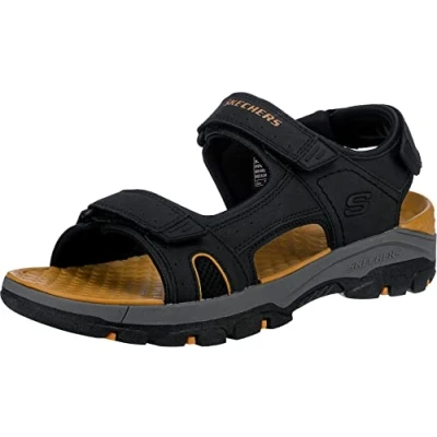 Afbeelding van Skechers Tresmen Hirano sandalen met open neus voor heren, Zwart Synthetisch, 43 EU