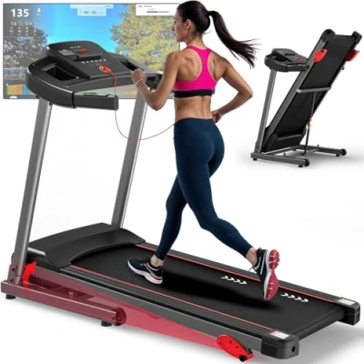 Afbeelding van CharonFit T300 loopband voor thuis, inklapbaar met helling tot 12 km/h: 2,5 pk motor, 120 kg draagvermogen, compatibel app