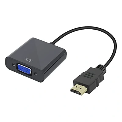 Afbeelding van Jsdoin 1080P actieve HDTV HDMI naar VGA adapter (mannelijk vrouwelijk) converter met audio voor pc, monitor, projector, HDTV, Xbox (zwart1)