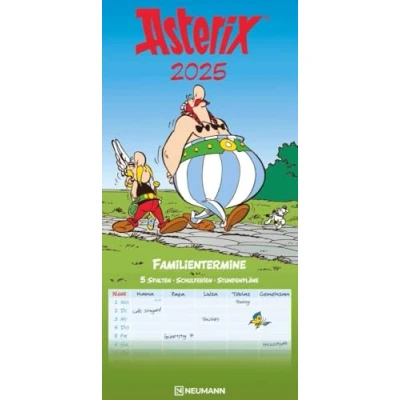 Afbeelding van Asterix 2025 Familienplaner Familien Timer Termin Planer Kids Kinder Kalender 22x45