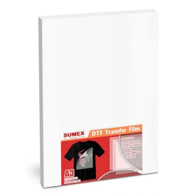 Afbeelding van Sumex DTF Transfer Film 100 Vellen A3 Dubbelzijdige Clear Voorbehandeling PET Warmteoverdracht Papier Direct naar T shirts