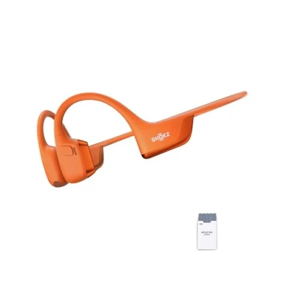 Afbeelding van SHOKZ OpenRun Pro 2 Botgeleiding Sportkoptelefoon, Open Oor Bluetooth 5.3, Ruisonderdrukkende Microfoons, IP55 Waterdicht, 12 Uur Afspeeltijd, USB C Snelladen, Oranje