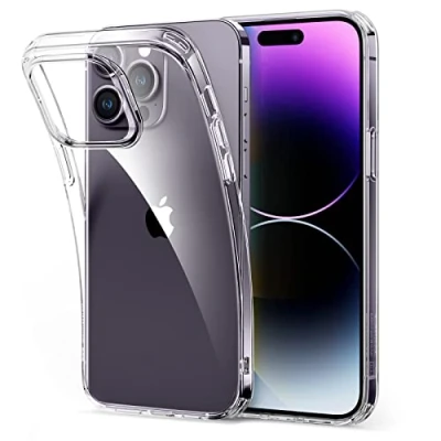 Afbeelding van ESR Project Zero Telefoonhoesje geschikt voor Apple iPhone 14 Pro Hoesje Flexibel TPU Backcover Transparant