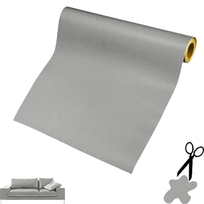 Afbeelding van Reparatieset voor leer, 60 x 137 cm, lederen patch, zelfklevend, banken, autostoelen, bureaustoel, hoofdeinde (donkergrijs)