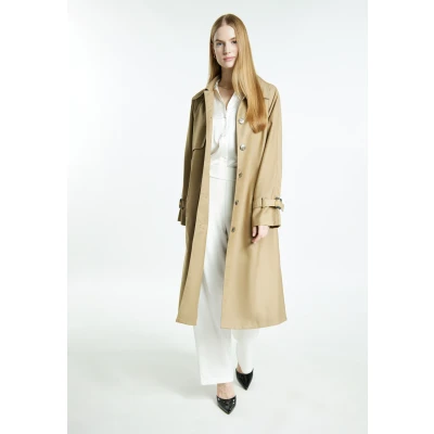 Afbeelding van Trenchcoat DREIMASTER XXL / Beige 80% Polyester 20% Viscose