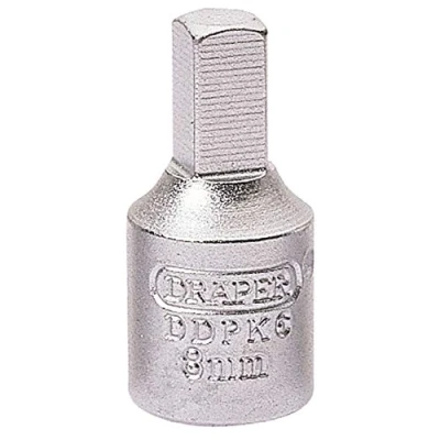 Afbeelding van Draper 38324 Afvoerstekkersleutel, 3/8&quot; vierkante aandrijving, 8mm, blauw