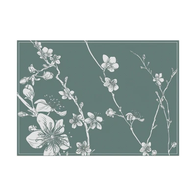 Afbeelding van IEZZY horeca en cate Placemat abstracte japanse kersenbloesem green