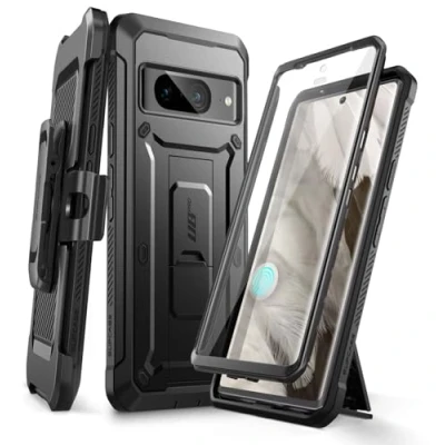 Afbeelding van SUPCASE Unicorn Beetle Pro Hoesje Geschikt voor de Google Pixel 8A Stofdichte Case Met Ingebouwde Screenprotector Full Protect valbescherming Holster en Kickstand Zwart