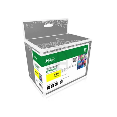 Afbeelding van AS13082 Astar Lexmark 80C2SY0 CX toner geel rebuilt 2000pagina&#039;s chip