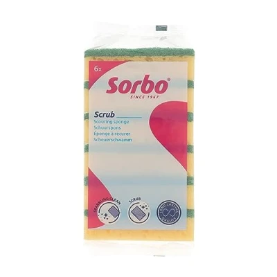 Afbeelding van Sorbo 6 grote schuursponzen voor robuust gebruik